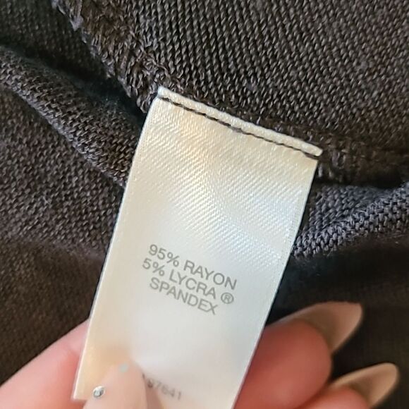 J jill wearever collection dark gray long sleeve soft rayon‎ open cardigan - Picture 3 of 4